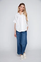 La blouse à détails strass