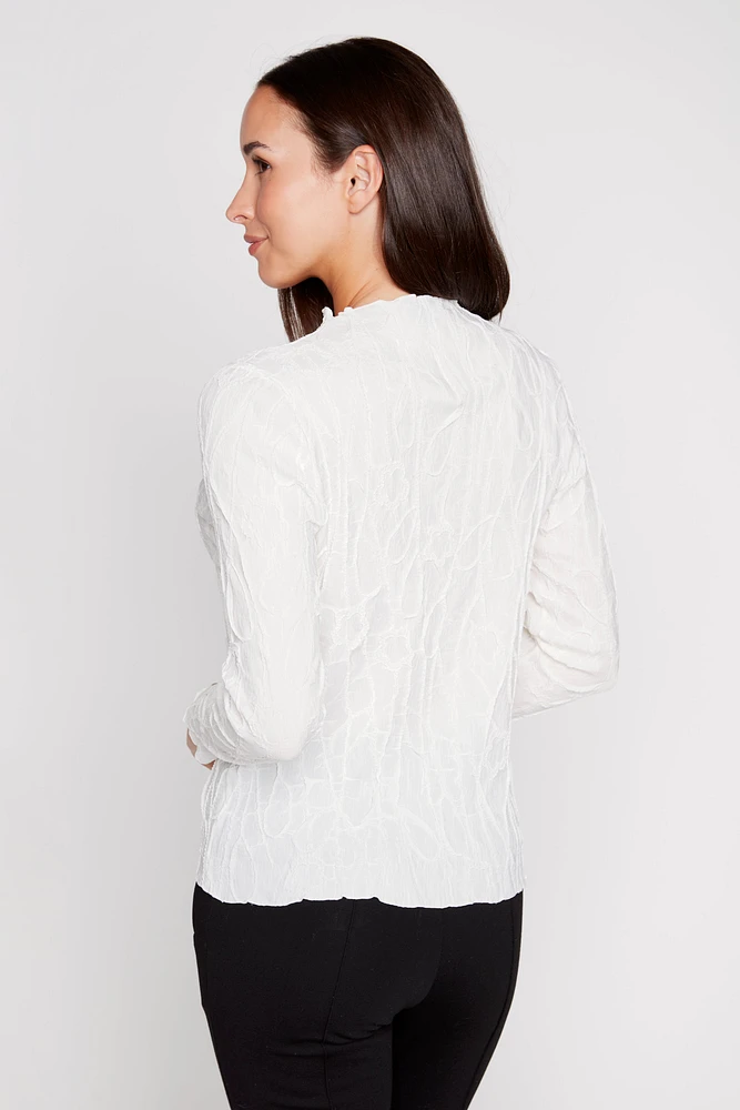 Floral embossed top