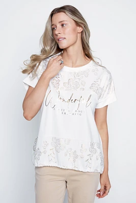 Foil border print top