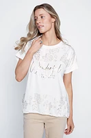 Foil border print top