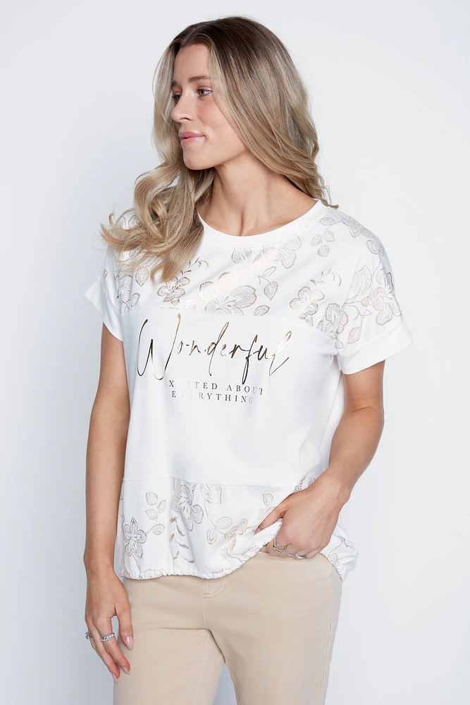 Foil border print top