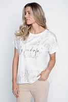 Foil border print top