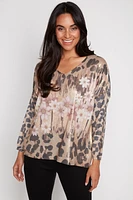 Le pull fleuri animalier