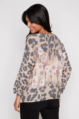 Le pull fleuri animalier