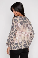 Le pull fleuri animalier