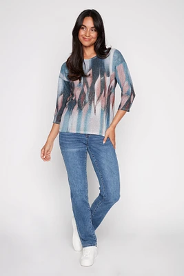 Abstract floral top