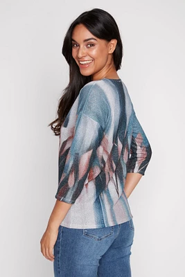 Abstract floral top