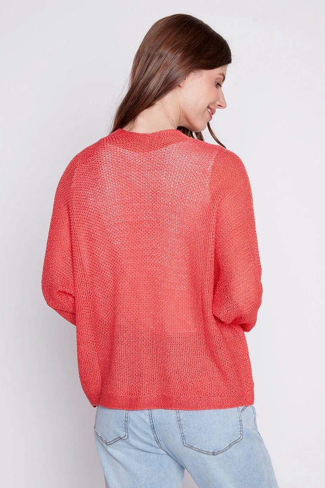 Le cardigan en maille unie