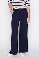 Wide leg crepe pant