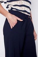 Wide leg crepe pant