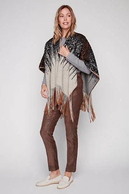 Boiled wool poncho