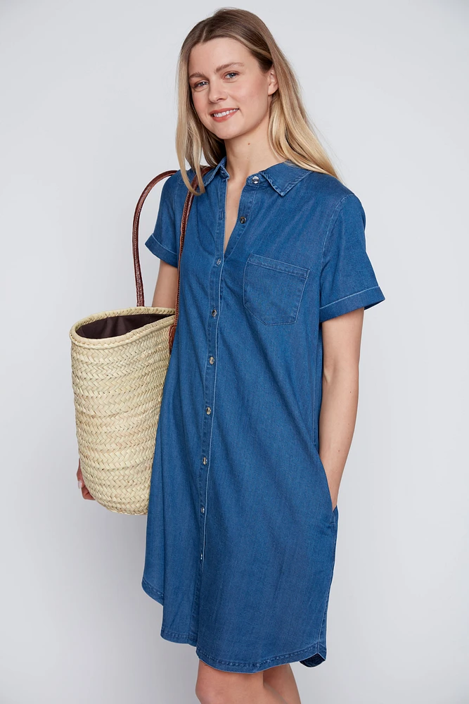 Tencel shirt dress