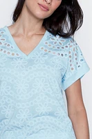 Le t-shirt dévoré fleuri