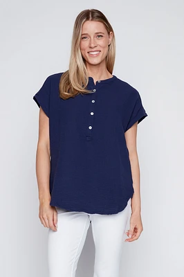 Cotton gauze blouse