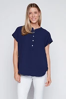 Cotton gauze blouse
