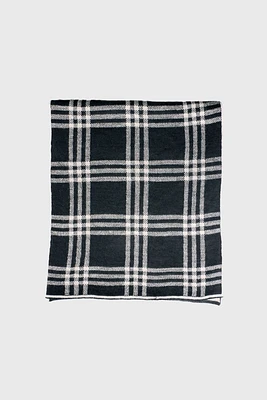 Lurex plaid scarf