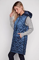 Zip front quilted vest