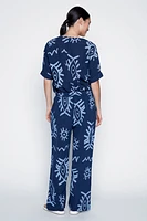 Le pantalon en coton imprimé à enfiler