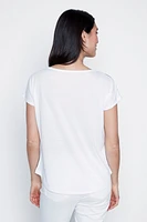 Le t-shirt à rayures et imprimé ancre