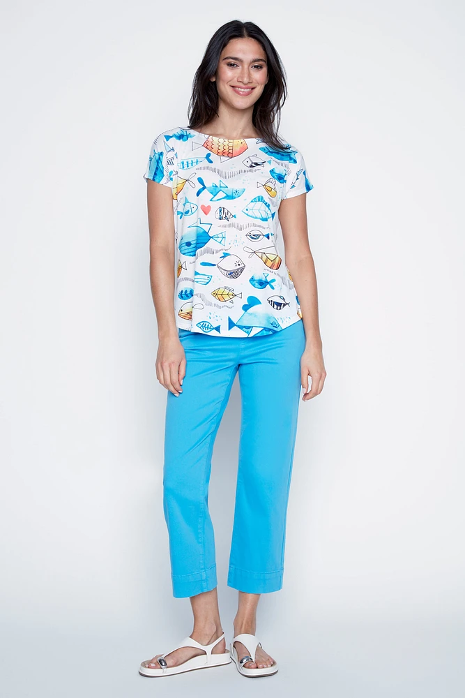 Le t-shirt poisson coloré