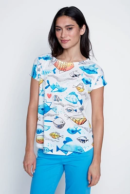 Le t-shirt poisson coloré