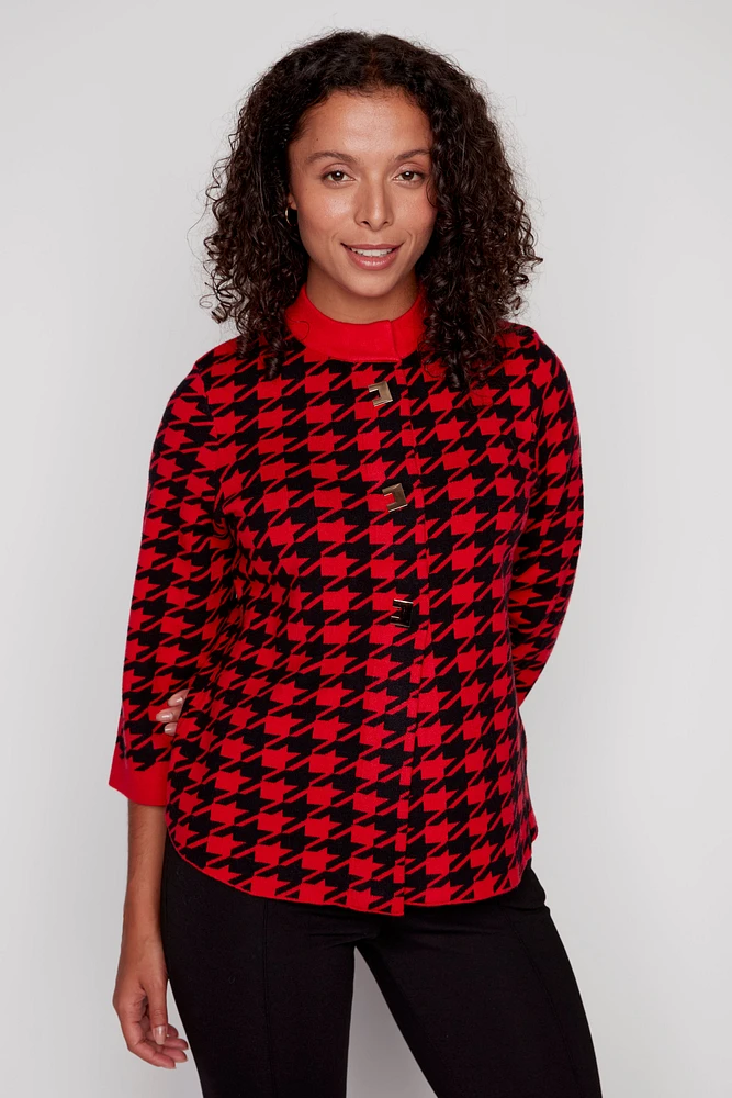 Houndstooth cardigan