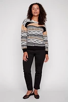 Cotton jacquard sweater