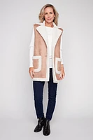 Le gilet long en sherpa