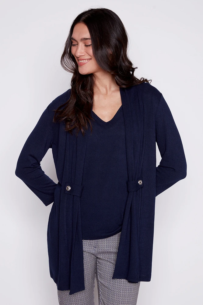 Judge collar cardigan