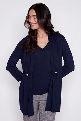 Judge collar cardigan