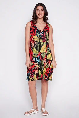 Printed jersey dress