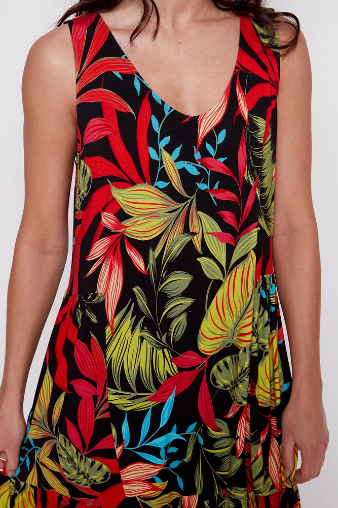 Printed jersey dress
