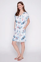 Printed crochet dress