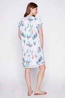 Printed crochet dress
