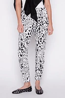 Animal print crinkle pant