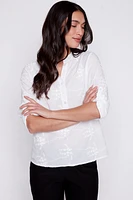 Embroidered cotton blouse