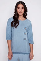 Button detail tunic