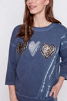 Three hearts cotton tunic