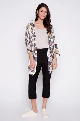 Animal print cardigan