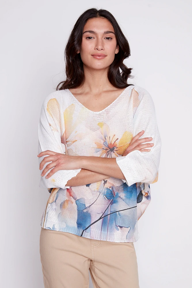 Le pull imprimé floral