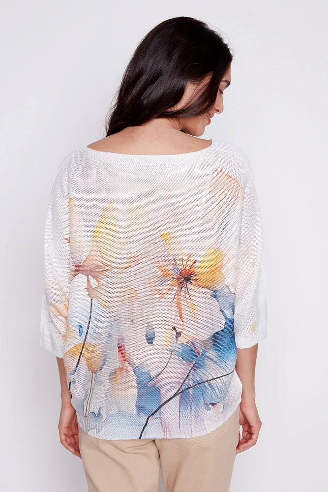 Le pull imprimé floral