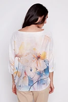 Le pull imprimé floral