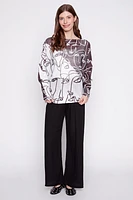 Picasso print knit sweater