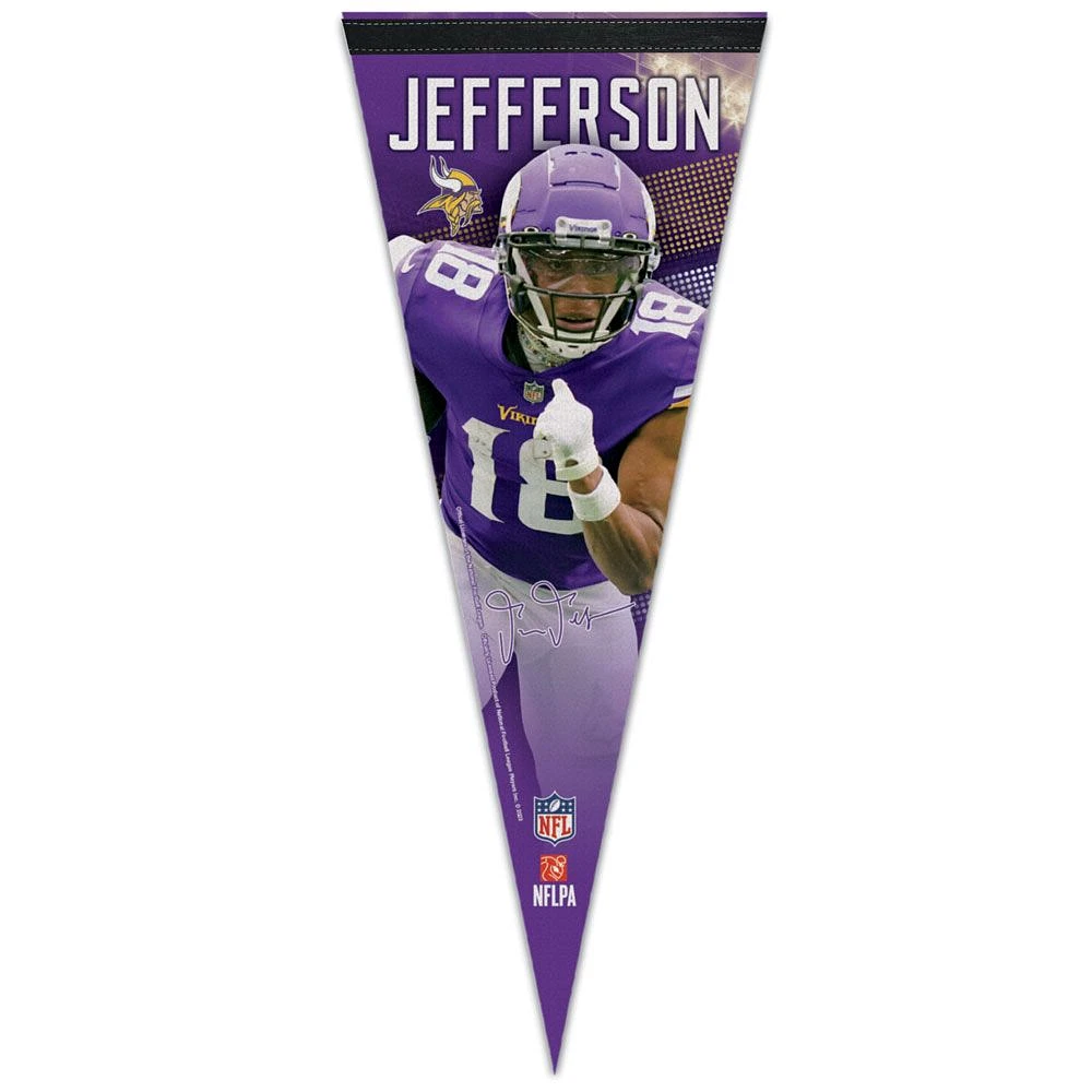 NFL Player Felt Pennant Justin Jefferson Vikings