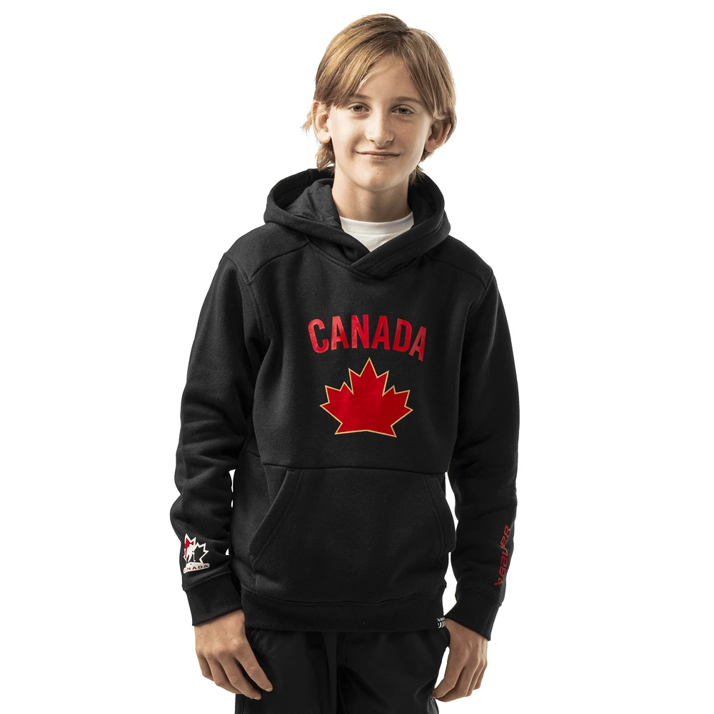 Hockey Canada Youth Hoodie Black Graphic 2024/2025 Team