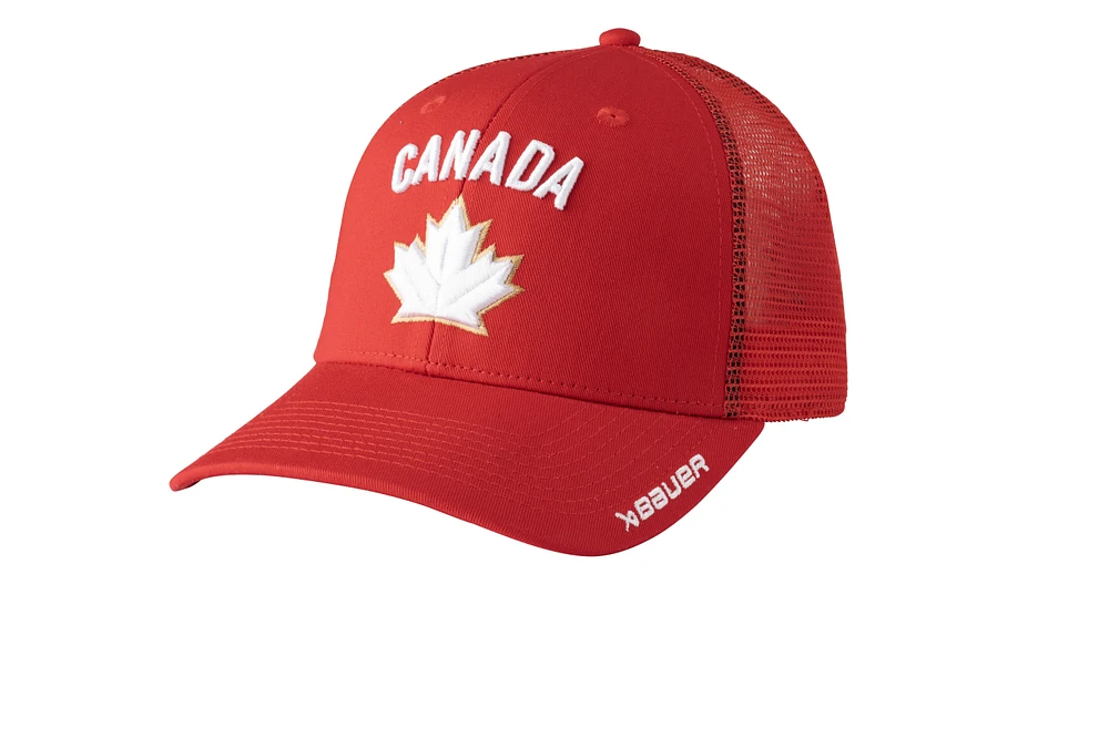 Hockey Canada Youth Trucker Hat Adjustable Red Team Canada 2024/2025