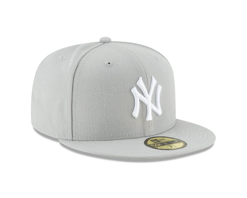 MLB Hat 5950 Basic Grey Yankees