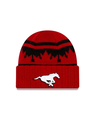 CFL Knit Hat On Field 2019 Sport Knit Cuffed Stampeders