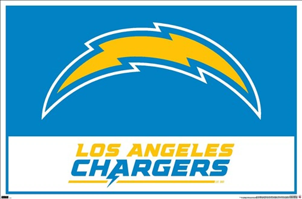 NFL Wall Poster Logo Chargers