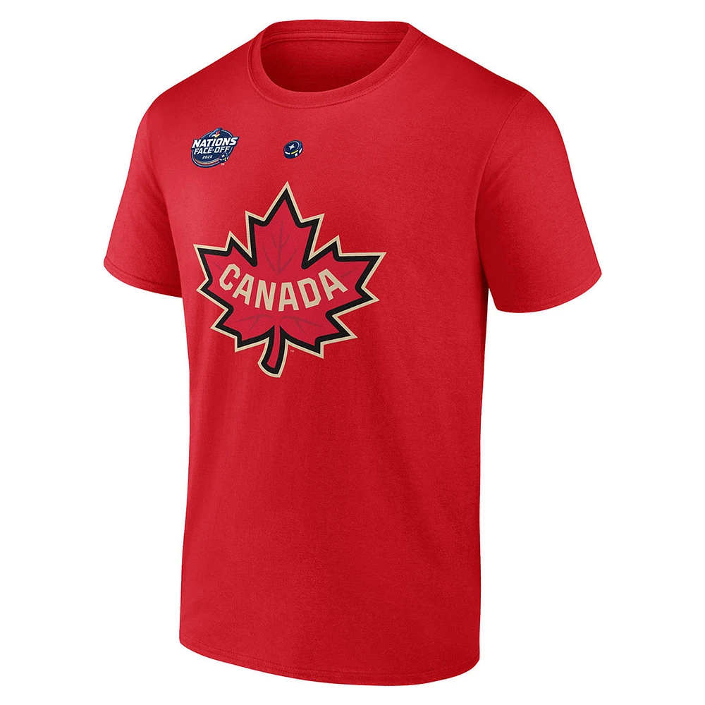 NHL Player T-Shirt Authentic Stack 4 Nations Team Canada Nathan MacKinnon